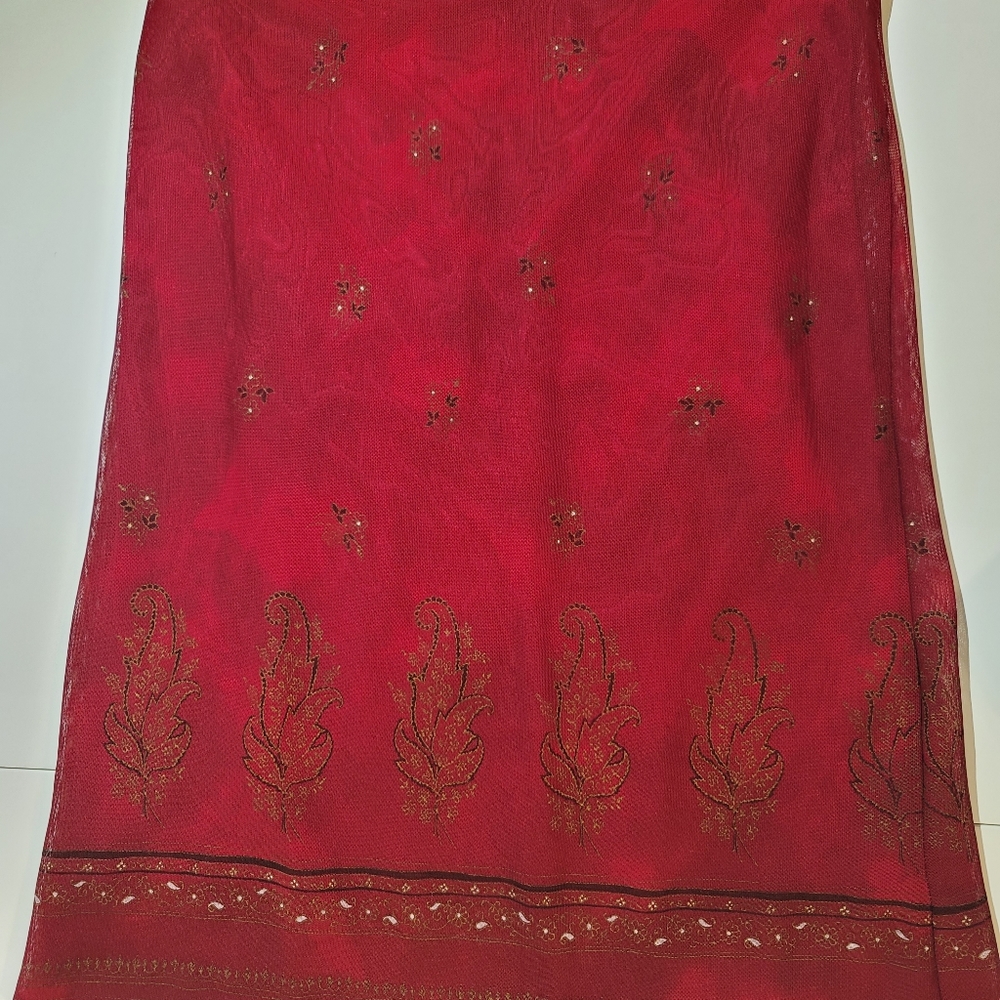 Breakin Loose Sleeveless Red Floral Dress 7/8 - Picture 9 of 10